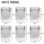 1/3/6 Copos de Vidro Japonês Listrado - Haustter - Haustter