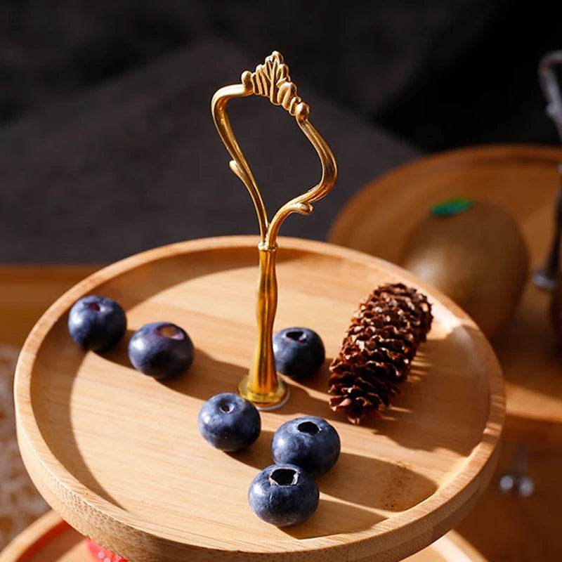 Prato de Frutas de Bambu com Suporte - Haustter - Haustter