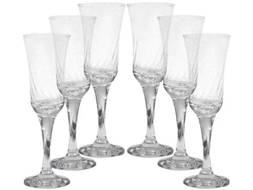 Jogo de Taças Lírio Vidro 6 Peças 180ml - Brinde com Elegância | Haustter - Haustter
