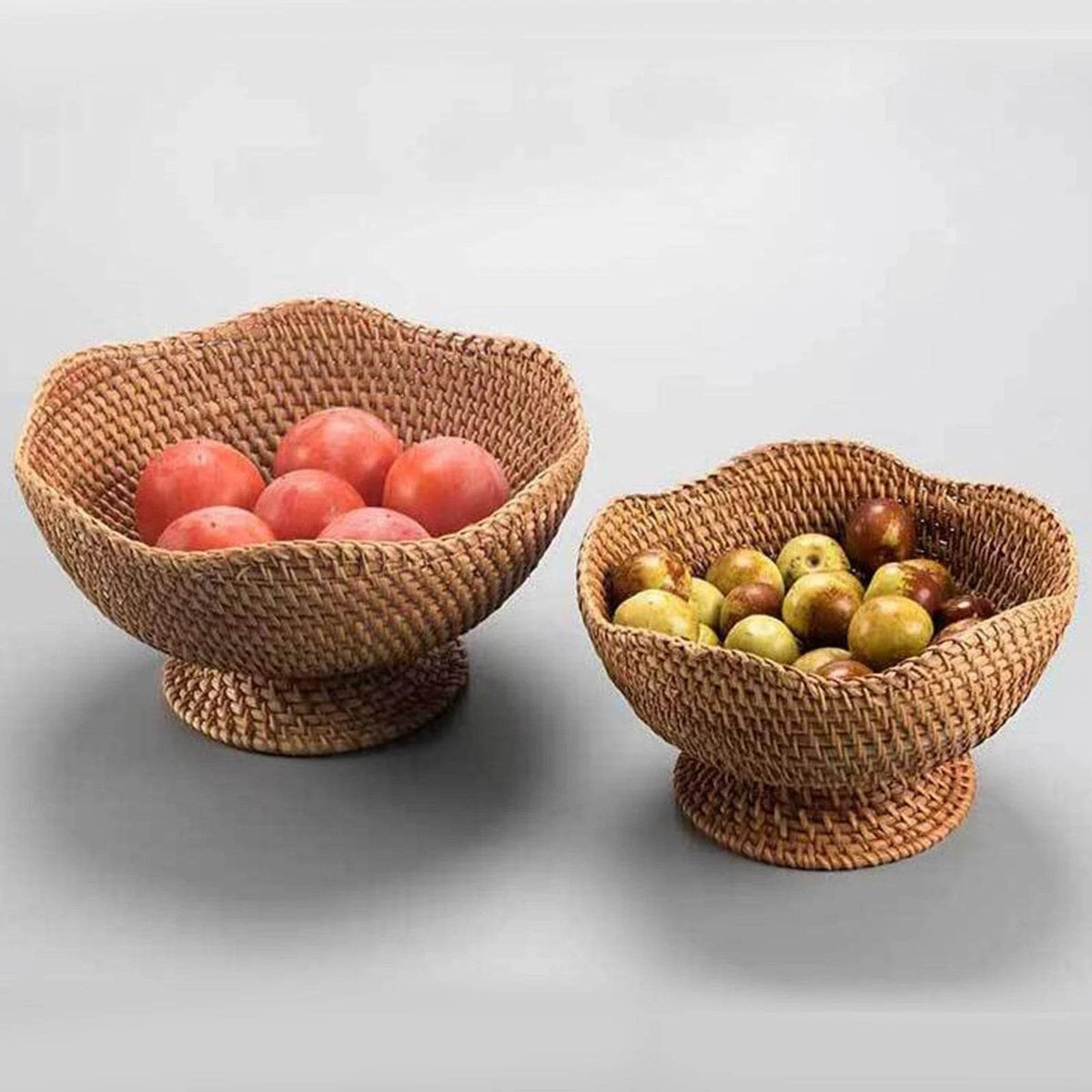 Bandeja de Rattan para Frutas e Lanches - Haustter - Haustter
