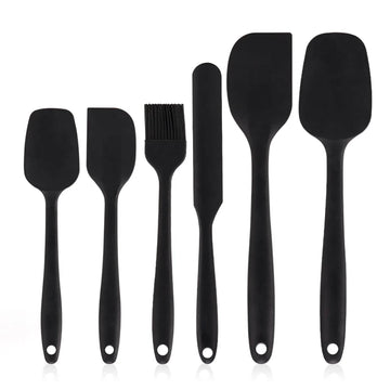 5 Espátulas de Silicone e 1 Pincel, conjunto - Haustter - Haustter