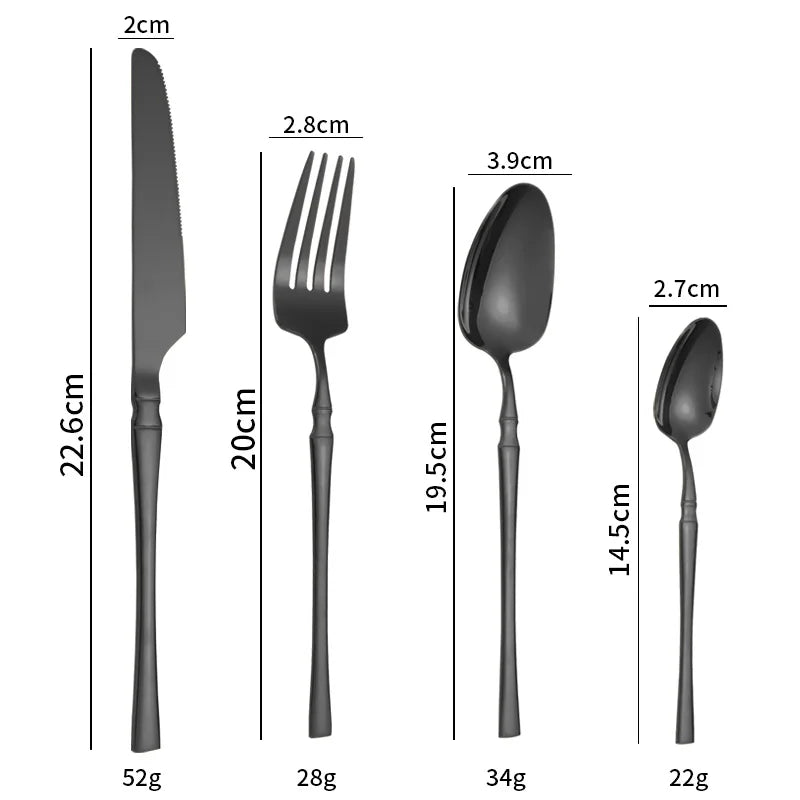 16 Talheres de Aço Inoxidável Harmonia Inox, Conjunto - Haustter