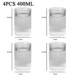 1/3/6 Copos de Vidro Japonês Listrado - Haustter - Haustter