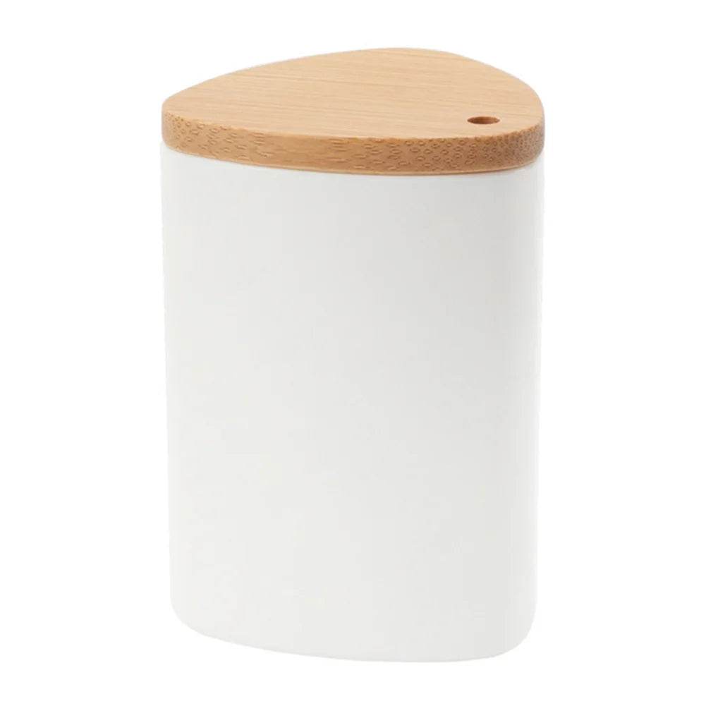 Porta Palitos de Dente com Tampa de Bambu - Haustter - Haustter