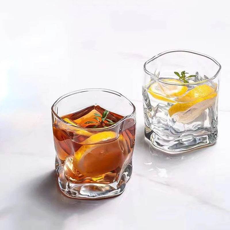 2 Copos Twist de Vidro Irregular 280ml - Haustter - Haustter
