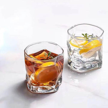 2 Copos Twist de Vidro Irregular 280ml - Haustter - Haustter