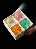 Copo Japonês de Cristal Lapidado com Corte Diamante | Haustter