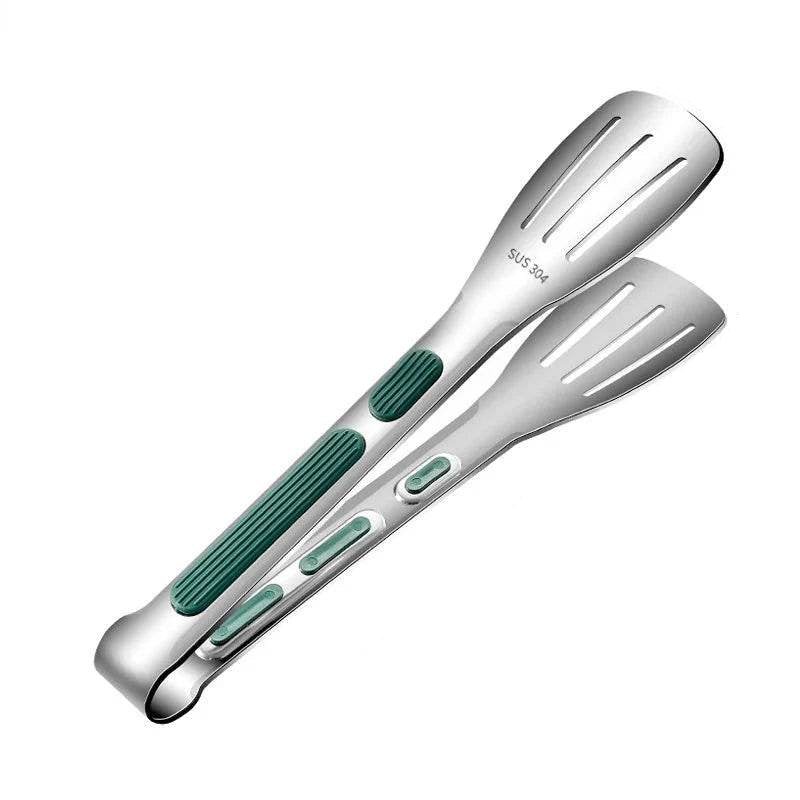 Pinça para Alimentos em Aço Inoxidável Antiderrapante, Pegador Ideal para Carne, Salada, Pão, Churrasco e Buffet - Haustter - Haustter