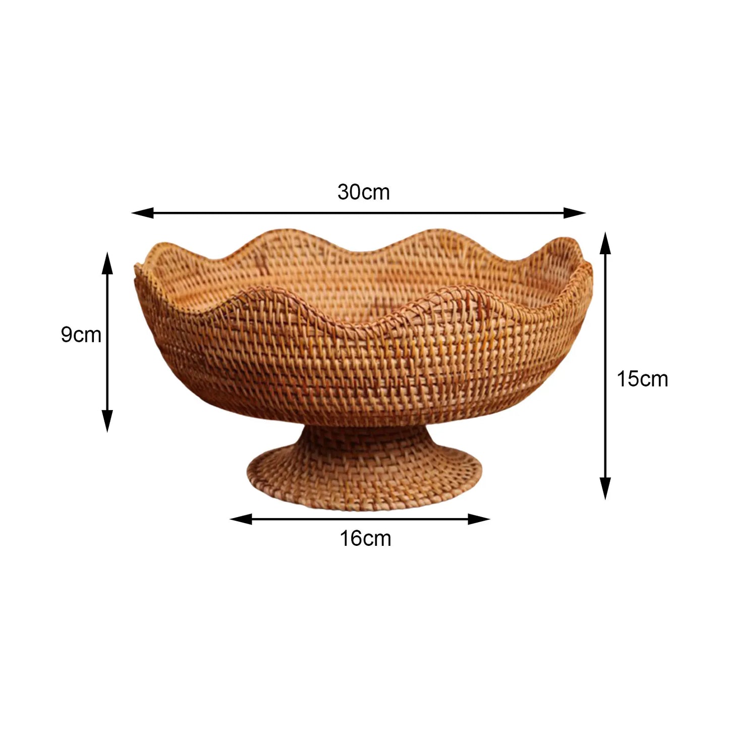 Bandeja de Rattan para Frutas e Lanches - Haustter