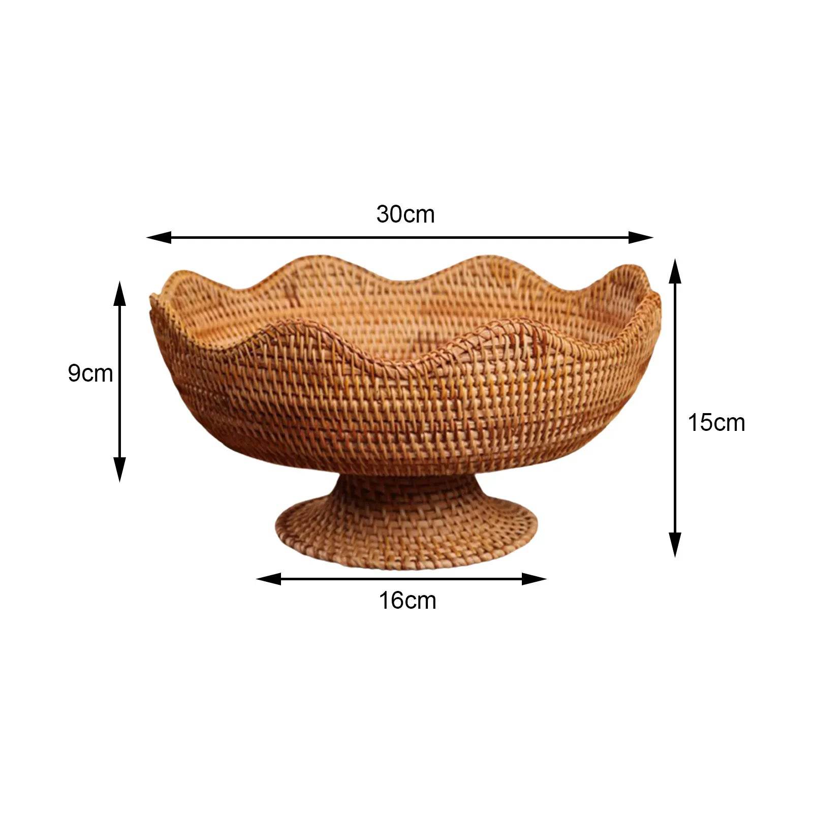 Bandeja de Rattan para Frutas e Lanches - Haustter - Haustter