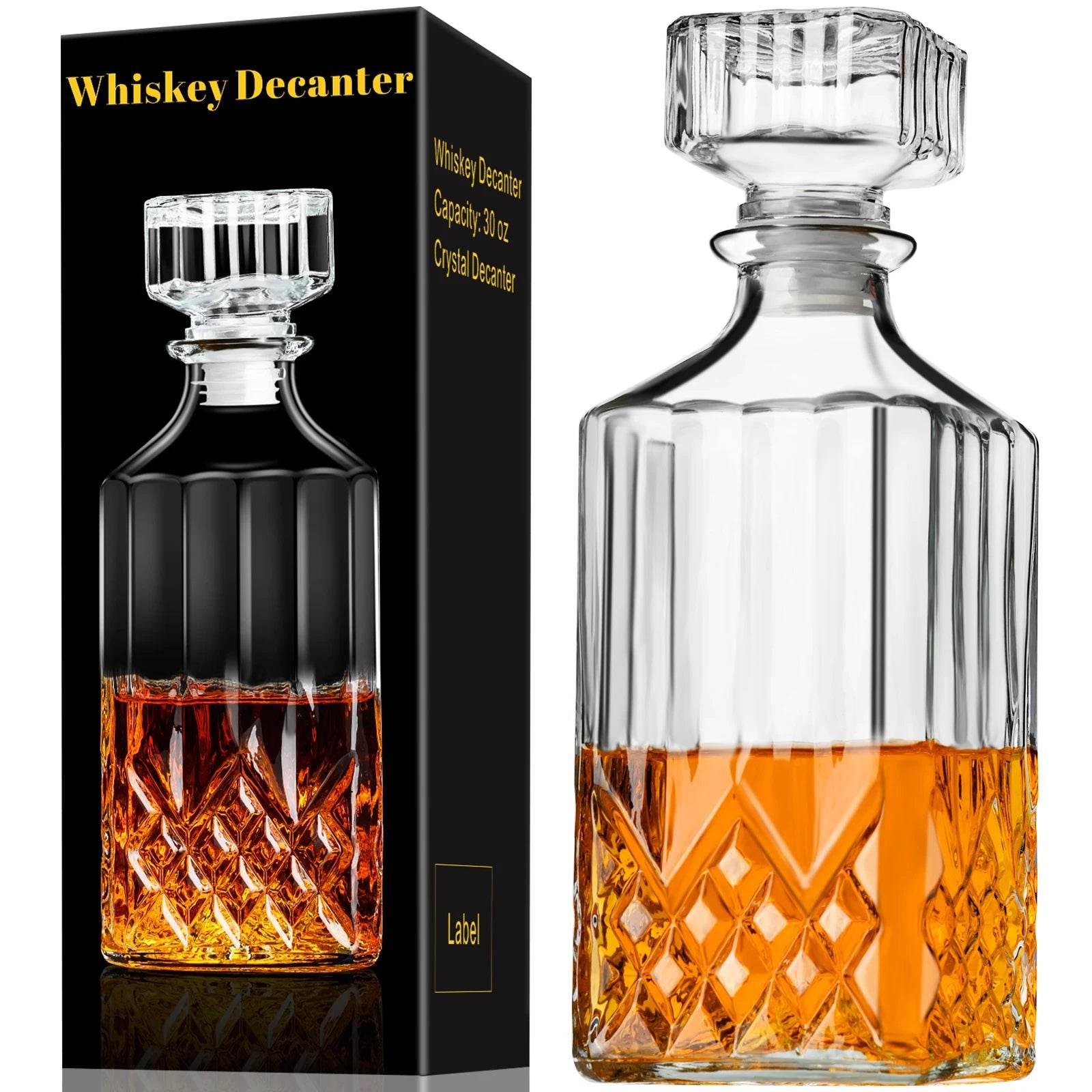 Decantador de Vidro Cristalina para Whisky - Haustter - Haustter