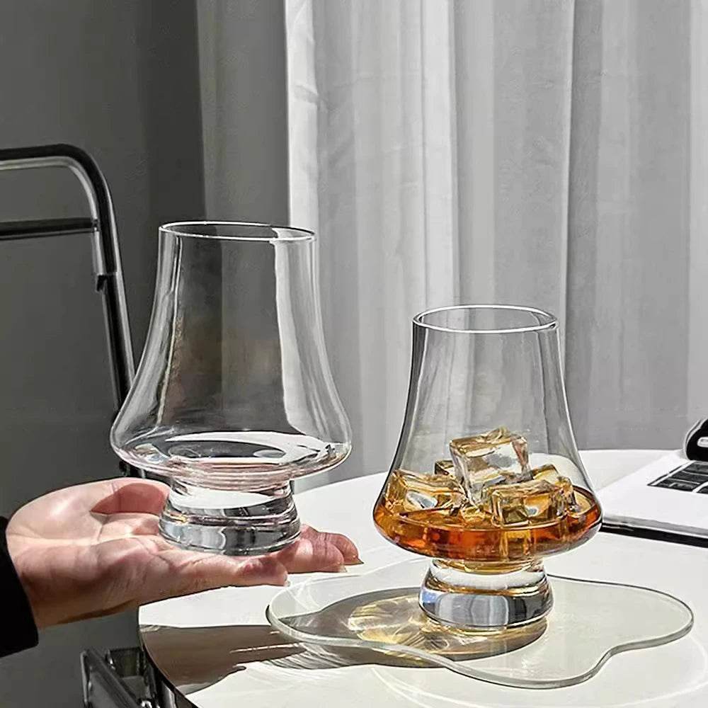 2/4/6 pçs copo de uísque de vidro cristal conjunto de 250ml claro sem chumbo copos para beber escocês licor barware cerveja espíritos vinho glasse - Haustter