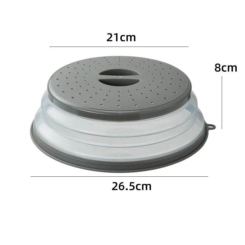 Tampa Dobrável de Silicone para Micro-ondas 2 em 1 - Haustter - Haustter