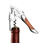 Saca-Rolhas Sommelier Tubarão em Aço Inox com Cabo de Madeira | Haustter