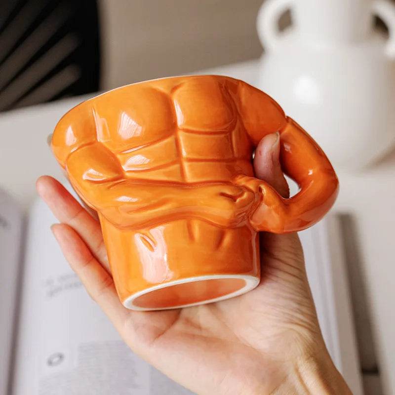 Caneca Cerâmica Pectorais Presente Divertido Academia Café - Haustter - Haustter
