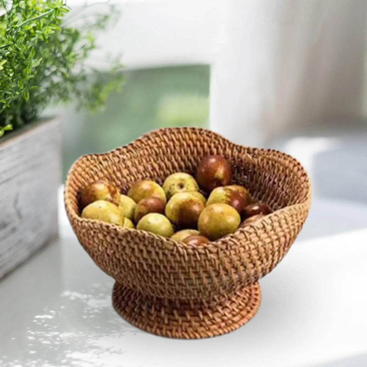 Bandeja de Rattan para Frutas e Lanches - Haustter - Haustter