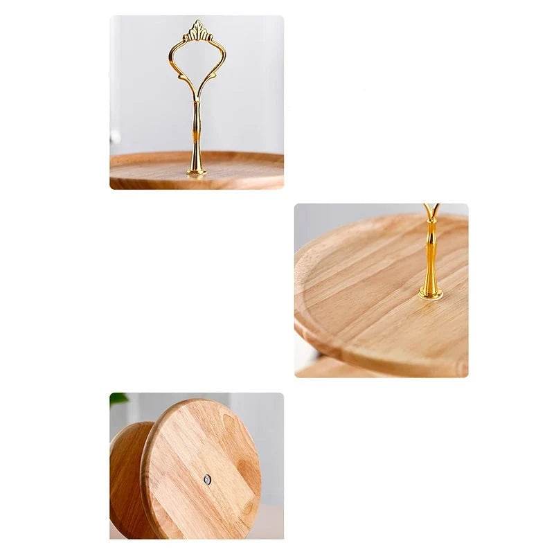 Prato de Frutas de Bambu com Suporte - Haustter - Haustter