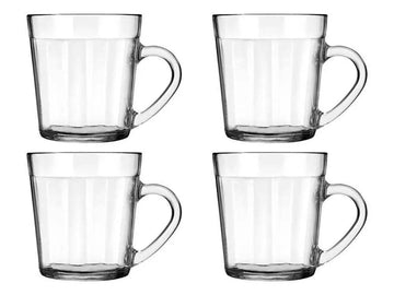Jogo de Copos Americanos 4 Peças 270ml - Experiência Barista em Vidro | Haustter - Haustter