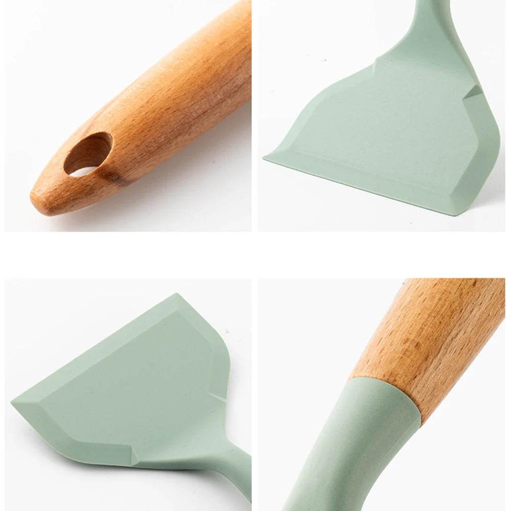 Espátula de Silicone com Cabo de Madeira - Haustter - Haustter