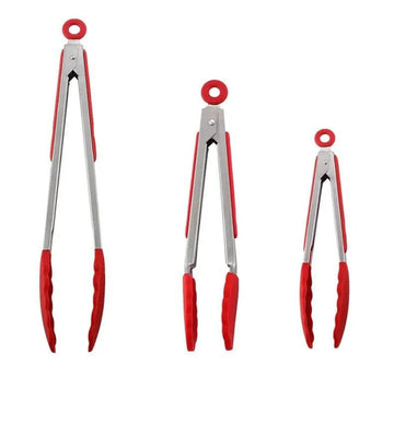 Pinça para Alimentos em Aço Inoxidável e Silicone, Acessório de Cozinha para Churrasco, Bife e Pão, Ideal para Jantares - Haustter - Haustter