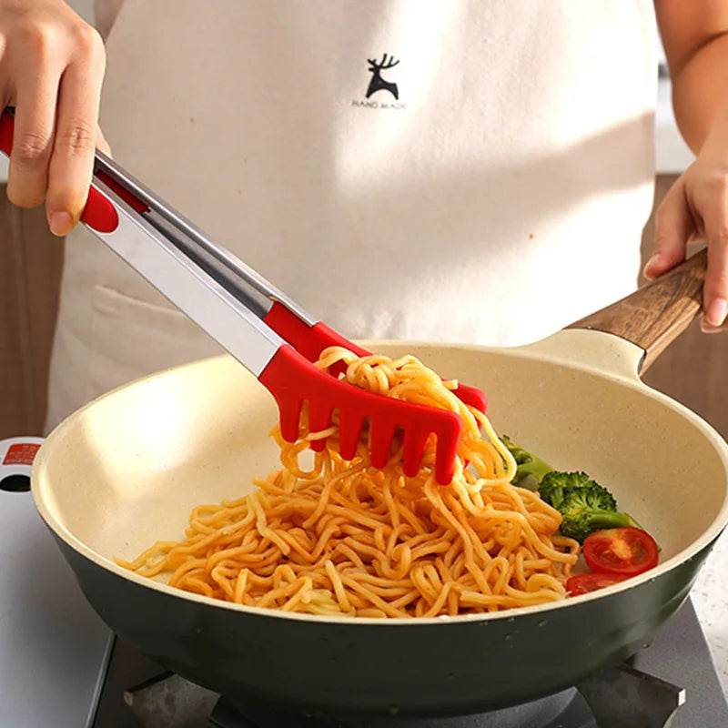 Pinça de Silicone e Inox Pegador para Alimentos - Haustter - Haustter