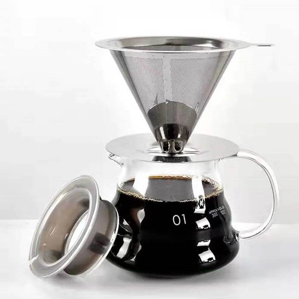 Filtro de Café Reutilizável de Aço Inoxidável com Dupla Camada - Preparo de Café e Chá - Haustter - Haustter