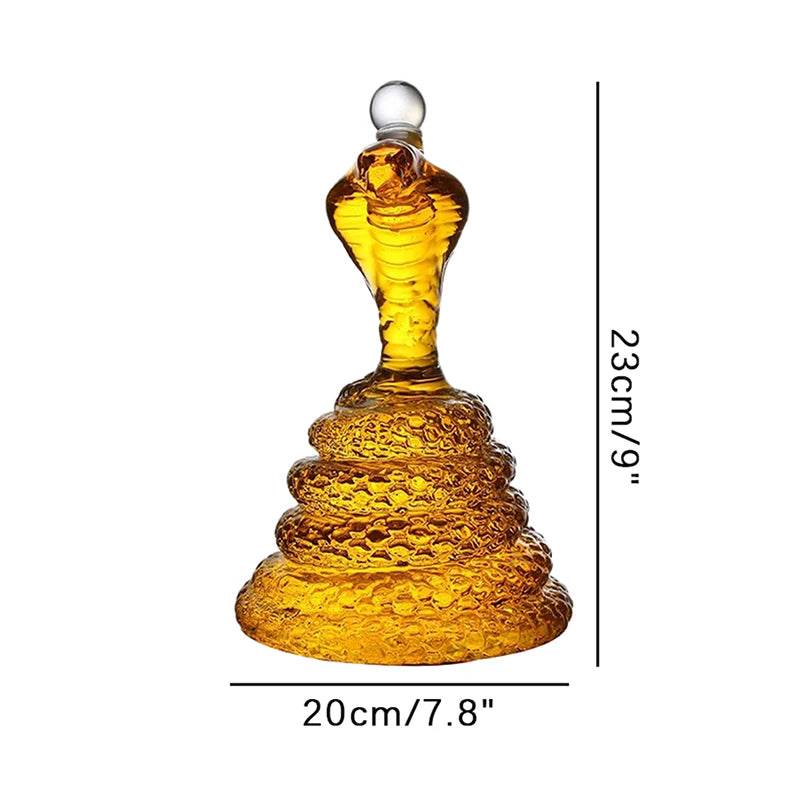 Decantador de Vidro em Formato de Cobra Naja 500ml - Haustter - Haustter