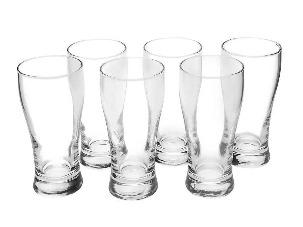 Jogo de Copos para Cerveja Lager 6 Peças 200ml - Vidro Resistente e Design Clássico | Haustter - Haustter