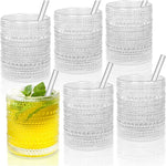 Conjunto de 6 Copos Vintage com Relevo 300ml - Haustter - Haustter