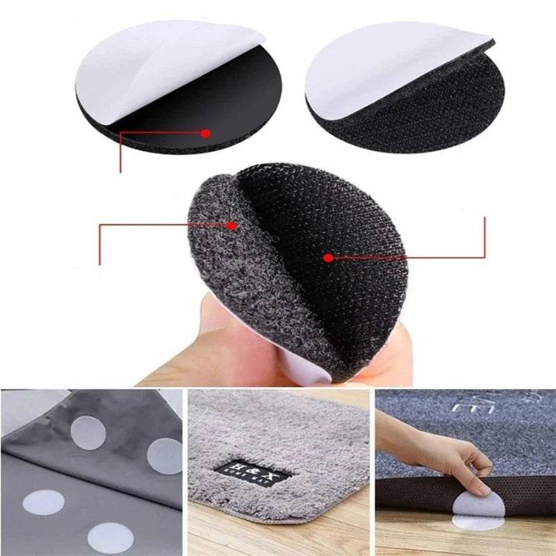 5/10 Pares Velcro Autoadesivo Par Macho e Fêmea, Discos de 60mm com Cola Forte - Haustter - Haustter