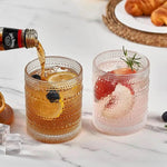 Conjunto de 6 Copos Vintage com Relevo 300ml - Haustter - Haustter