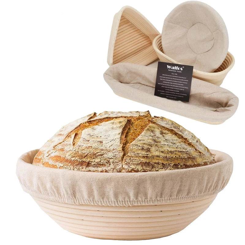 Cesta de Fermentação em Rattan Natural Walfos para Pães - Haustter - Haustter