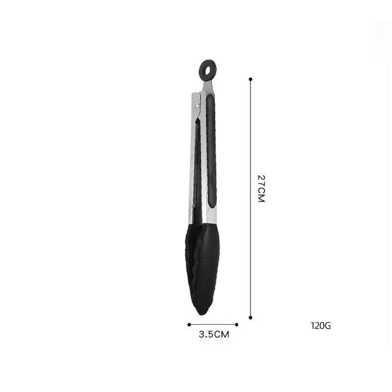 Pinça para Alimentos em Aço Inoxidável e Silicone, Acessório de Cozinha para Churrasco, Bife e Pão, Ideal para Jantares - Haustter - Haustter