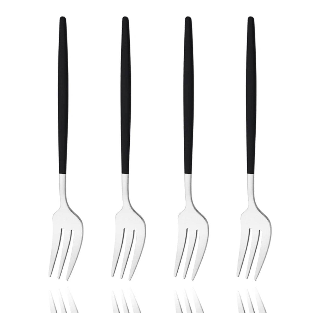 4 Garfos Dourados para Sobremesa Color Duo, Conjunto - Haustter - Haustter