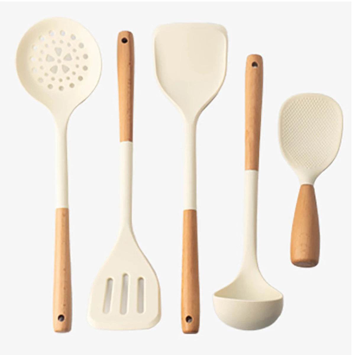 Conjunto de Utensílios de Cozinha em Silicone com 5 Peças - Haustter - Haustter