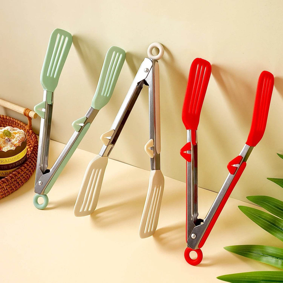 Pinça Pegador de Silicone e Aço Inoxidável para Cozinha e Churrasco - Haustter - Haustter