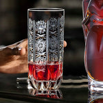 Copo de Vidro Lapidado 340ml para Suco e Coquetéis - Haustter - Haustter