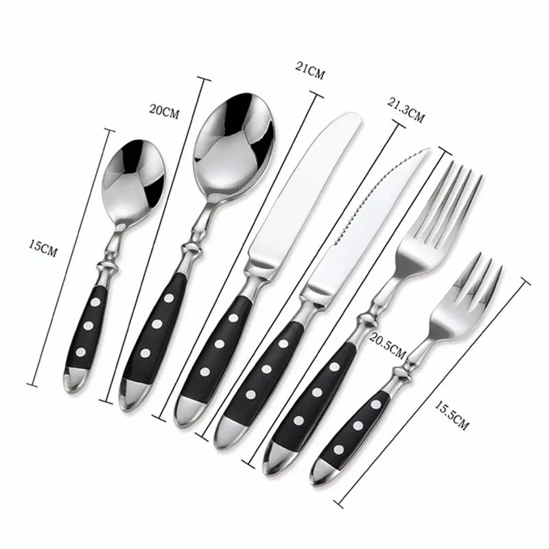 Conjunto de Talheres de Aço Inox Polido Estilo Clássico | Haustter