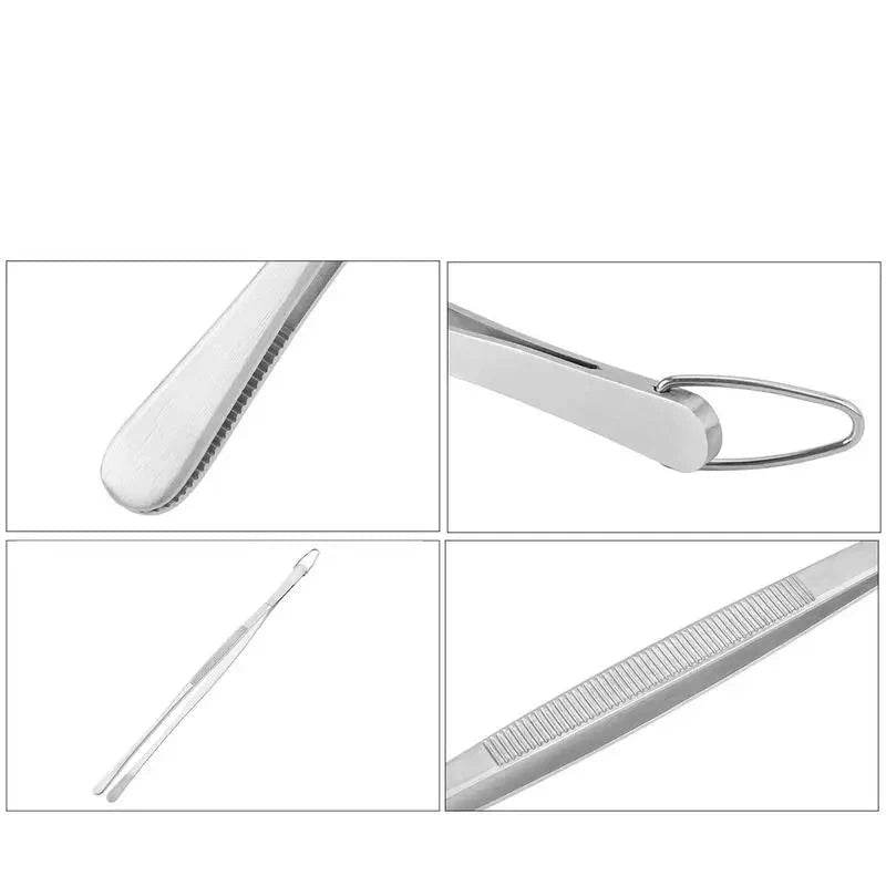 Pinça Fina de Aço Inox Extra Longa para Cozinha e Churrasco - Haustter - Haustter
