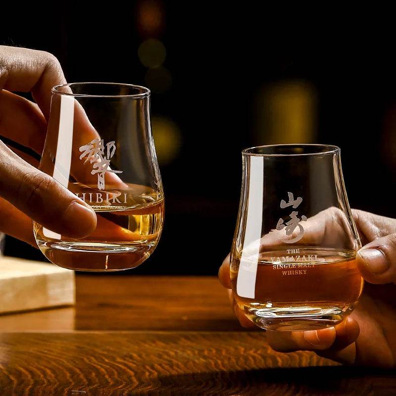 Copos de Whisky Ovalados com Bandeja de Madeira - Haustter - Haustter
