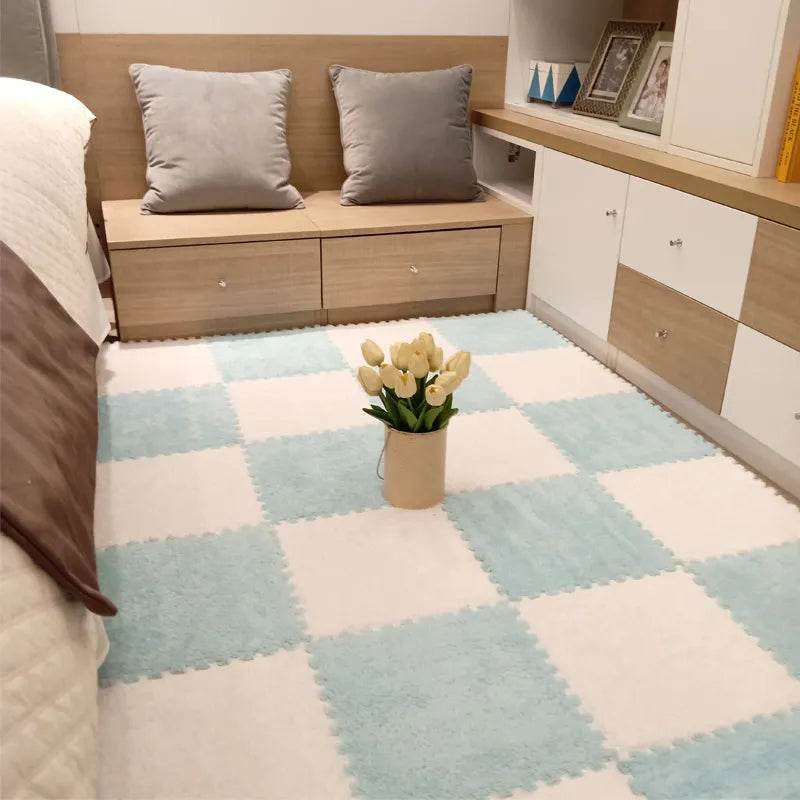 Tapete Macio de Pelúcia e Quebra-Cabeça Eva para Quarto Infantil - Haustter - Haustter