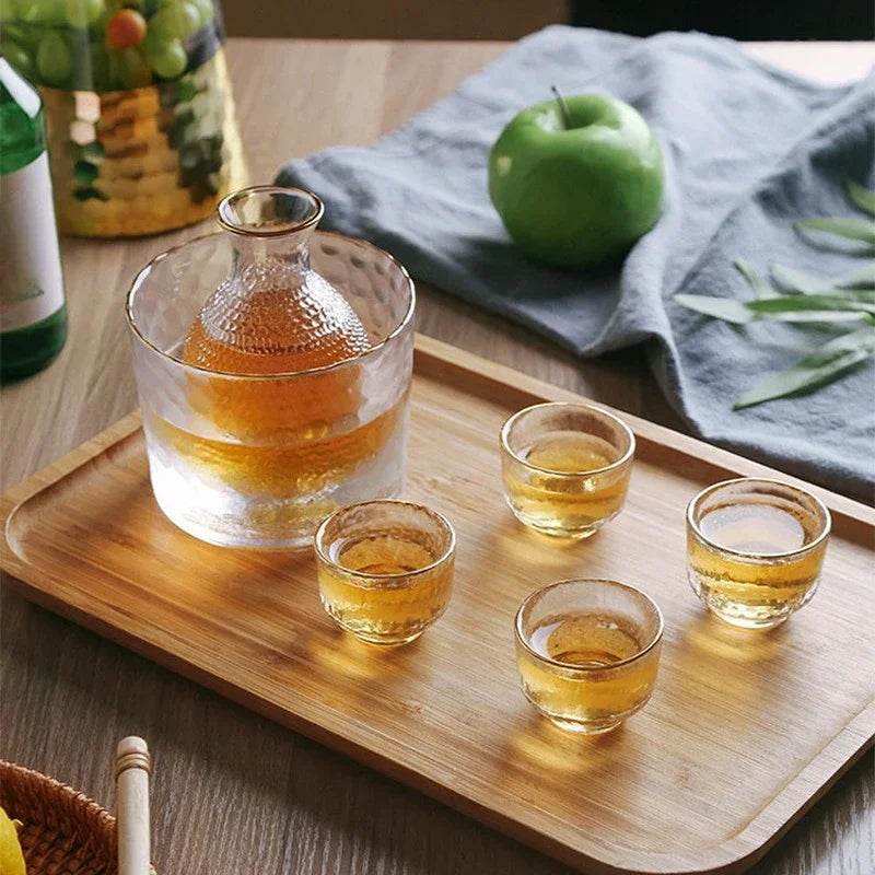 Conjunto de Shot Martelados Japonês com Decantador e Balde de Gelo - Haustter - Haustter