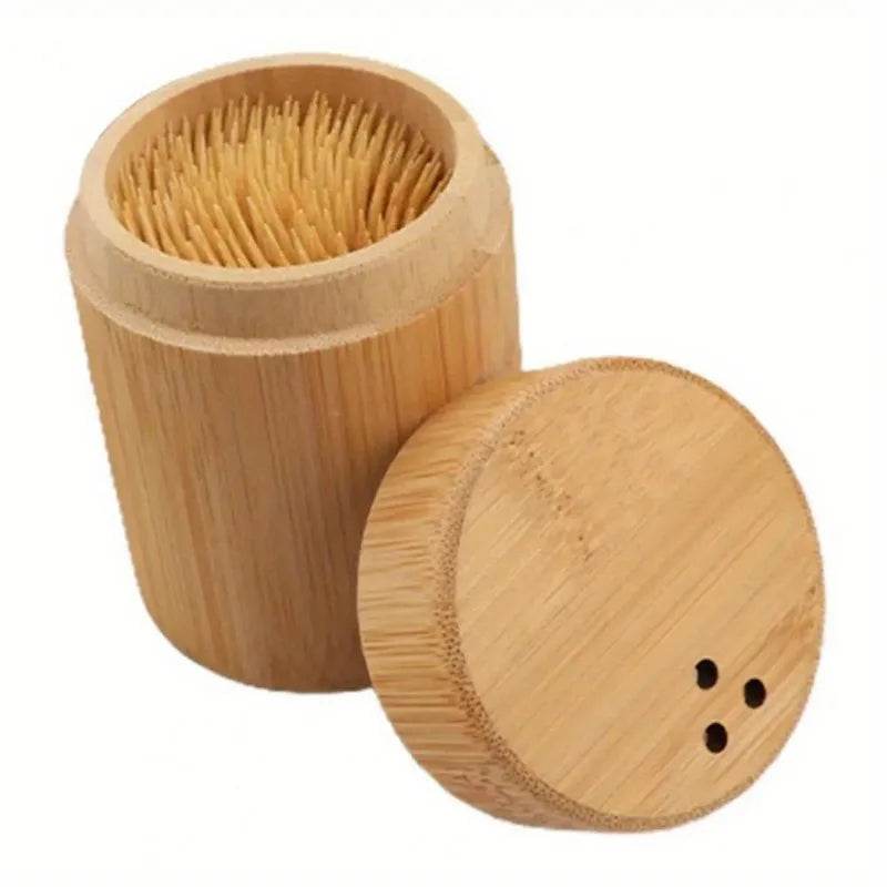 Porta Palitos de Dente de Bambu - Haustter - Haustter