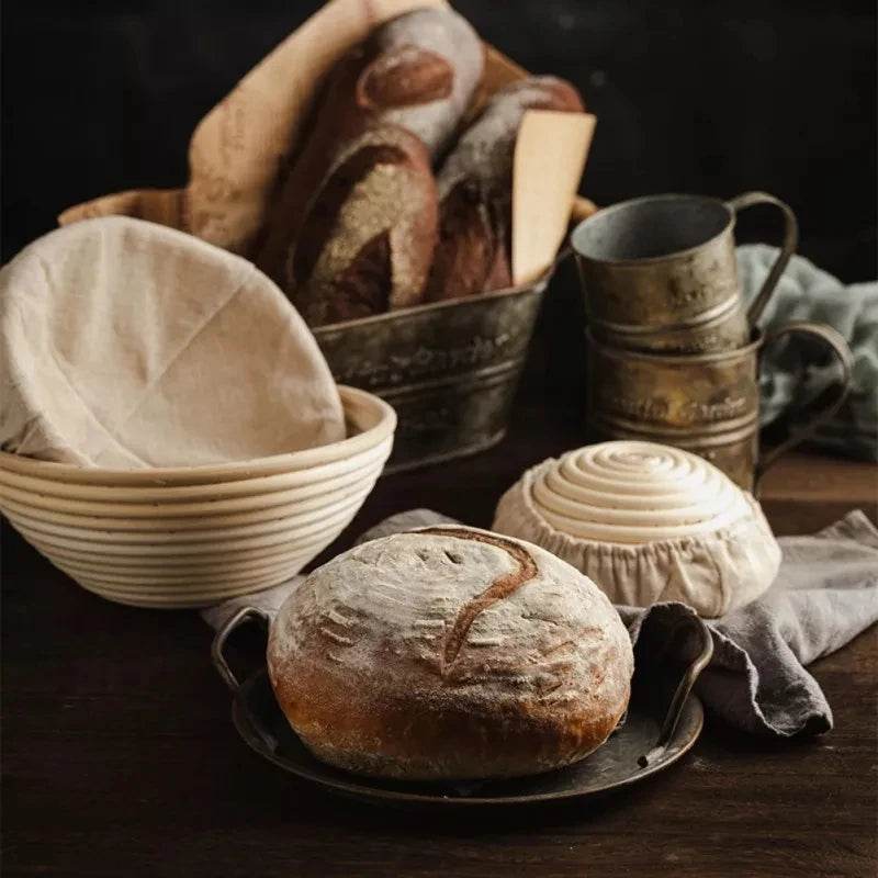 Cesta de Fermentação em Rattan Natural Walfos para Pães - Haustter - Haustter