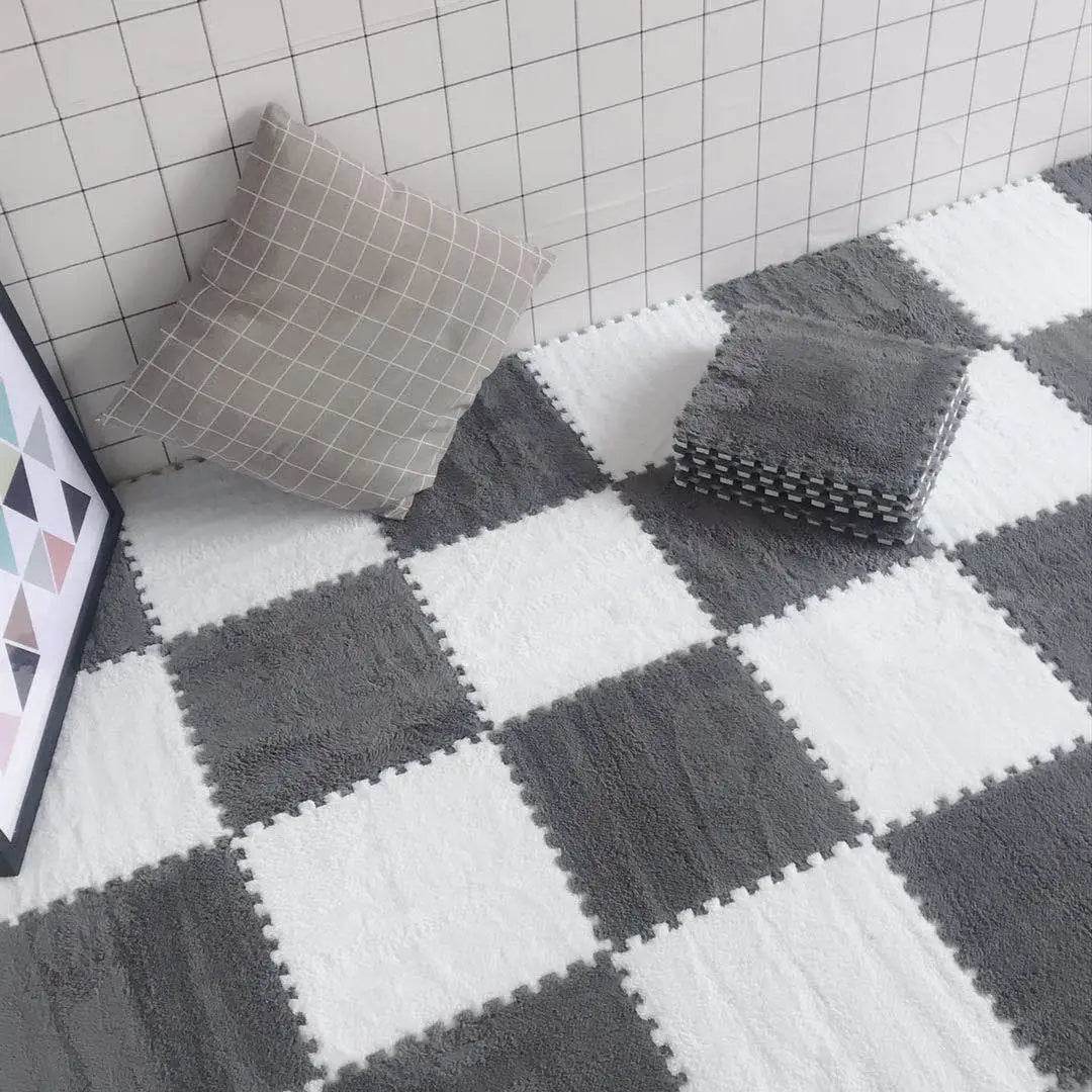 Tapete Macio de Pelúcia e Quebra-Cabeça Eva para Quarto Infantil - Haustter - Haustter