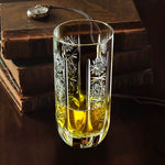 Copo de Vidro Lapidado 340ml para Suco e Coquetéis - Haustter - Haustter