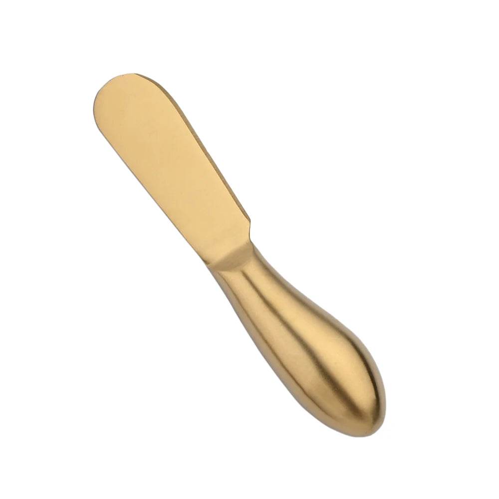 6 Facas para Queijo em Aço Inoxidável Dourado, Conjunto - Haustter - Haustter