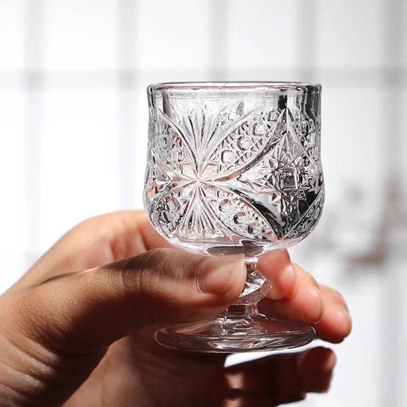 Taça de Whisky e Licor Retrô com Relevo 50ml - Haustter - Haustter