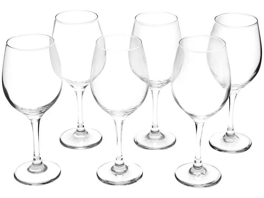 Conjunto de Taças para Vinho e Água 6 Peças 490ml - Vidro Resistente | Haustter - Haustter