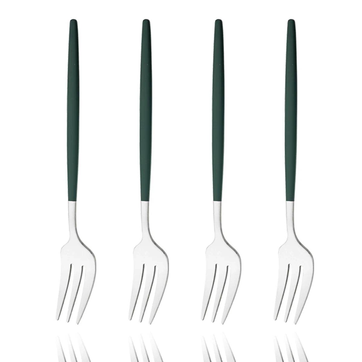 4 Garfos Dourados para Sobremesa Color Duo, Conjunto - Haustter - Haustter